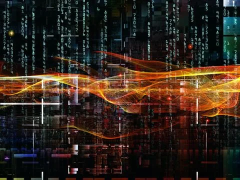 Depth of Digital Network Stock Illustration