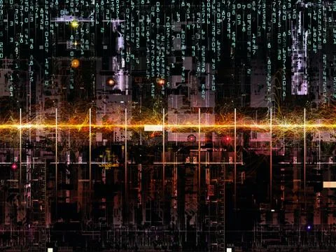 Depth of Digital Network 스톡 일러스트