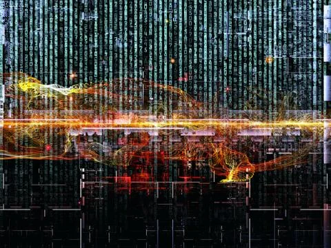 Depth of Digital Network 스톡 일러스트