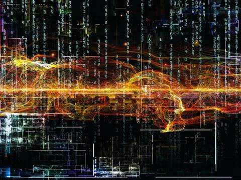 Depth of Digital Network Stock Illustration