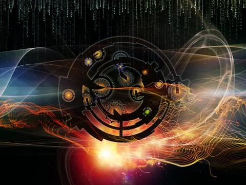 Depth of Digital Processing Stock Illustration