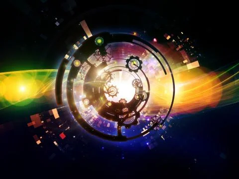 Depth of Digital Processing Stock Illustration