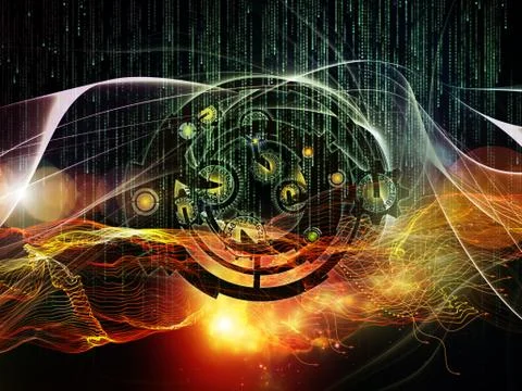 Depth of Digital Processing Stock Illustration