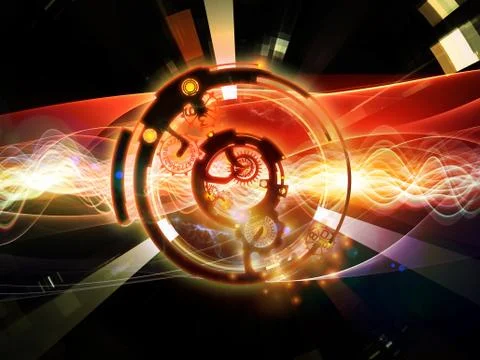 Depth of Digital Processing Stock Illustration