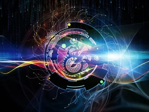 Depth of Digital Processing 스톡 일러스트