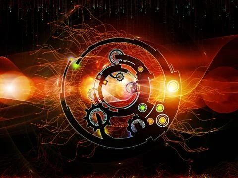 Depth of Digital Processing Stock Illustration