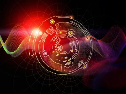 Depth of Digital Processing Stock Illustration