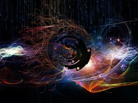 Depth of Digital Processing Stock Illustration