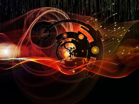 Depth of Digital Processing 스톡 일러스트