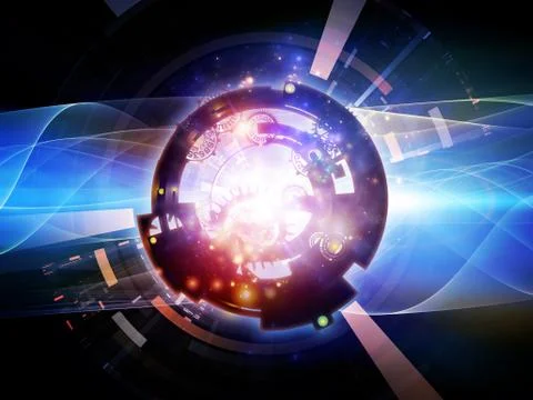 Depth of Digital Processing Stock Illustration