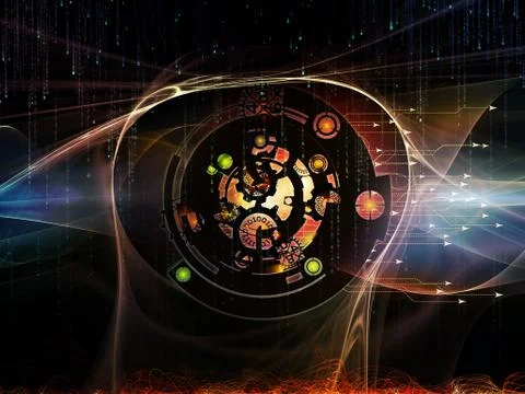 Depth of Digital Processing Stock Illustration