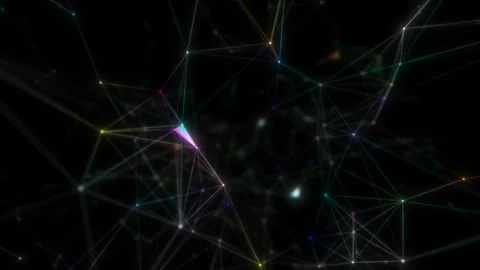 Depth of field. The abstract futuristic plexus background. Abstract Stock Footage 114257847
