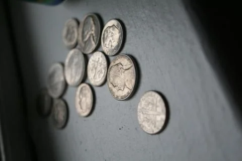 Depth of Field Coins Stock Photos