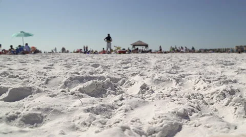 Depth of Field Sand on a Busy Beach (7 of 8) Stock Footage 48702222