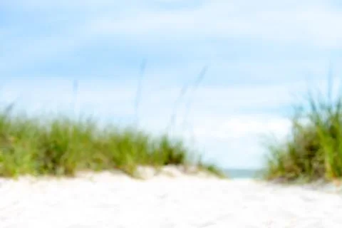 Depth of field on white sandy beach Stock Photos