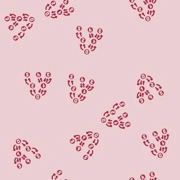 Depth first search dfs glyph vector seamless pattern 库存插图