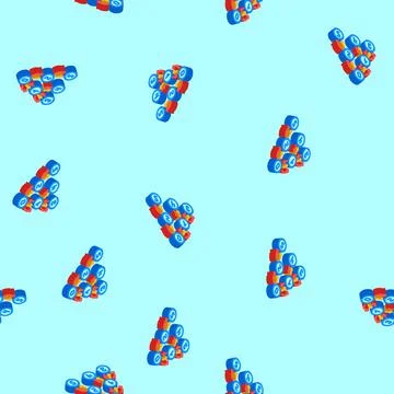 Depth first search dfs isometric icon seamless pattern 스톡 일러스트