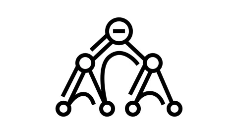 Depth first search dfs line icon animation Stock Footage 326130168