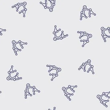 Depth first search dfs line seamless pattern Illustrazione stock