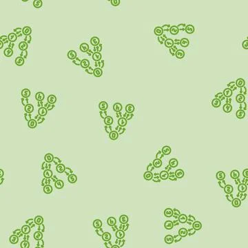 Depth first search dfs line vector seamless pattern Stock Illustration