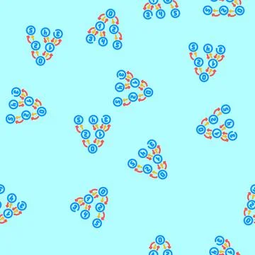 Depth first search dfs vector seamless pattern 库存插图