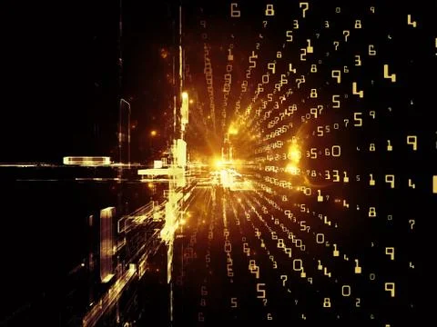 Depth of Fractal Realms Stock Illustration