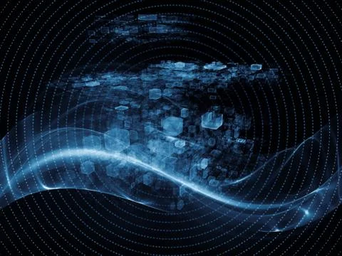 Depth of Fractal Realms 스톡 일러스트