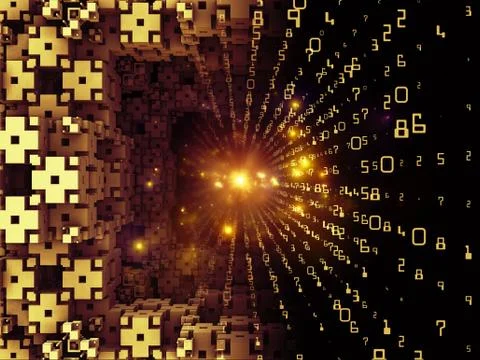 Depth of Fractal Realms Stock Illustration
