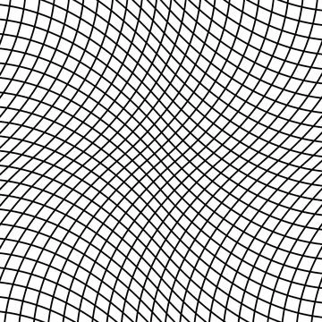 Depth grid angle, lines background sports, squares intersect curves wavy Stock Illustration