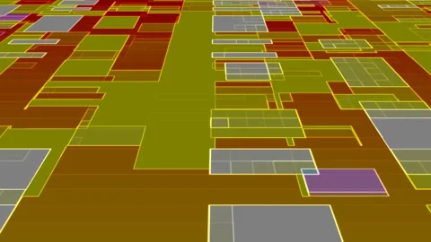 Depth in Grid Motion - Block Evolution Rectangle Planar Motion Graphic Stock Footage 301161601