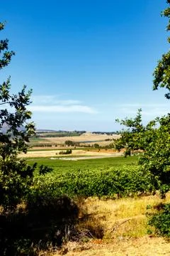 In depth landscape view of the mountains Stock Photos