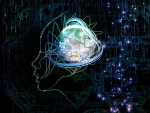 Depth of Machine Consciousness Stock Illustration