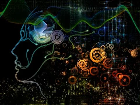 Depth of Machine Consciousness Illustrazione stock