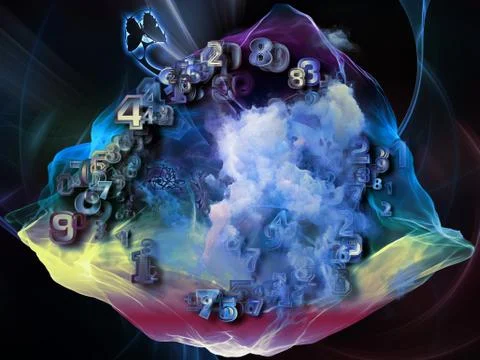 Depth of Math Visualization 스톡 일러스트