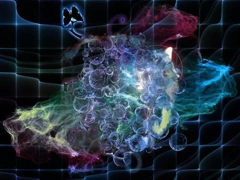 Depth of Math Visualization Illustrazione stock