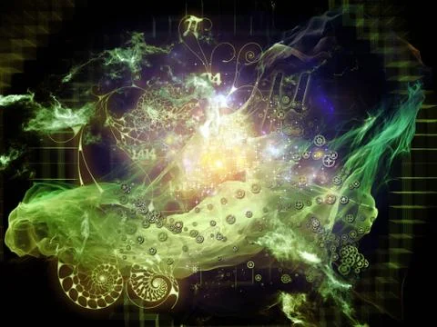 Depth of Math Visualization Stock Illustration