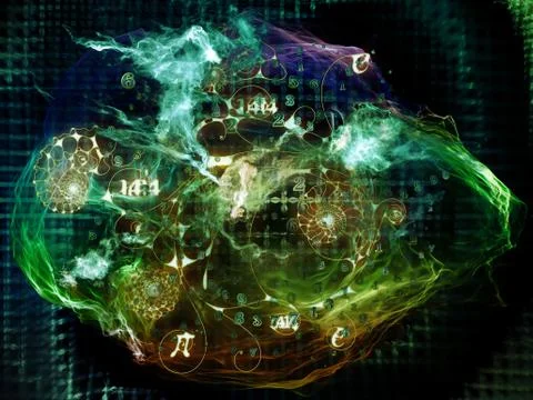 Depth of Math Visualization Stockillustratie