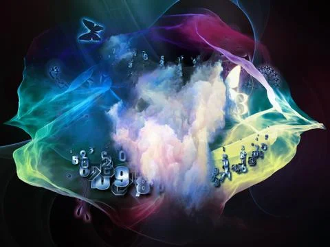 Depth of Math Visualization Stock Illustration