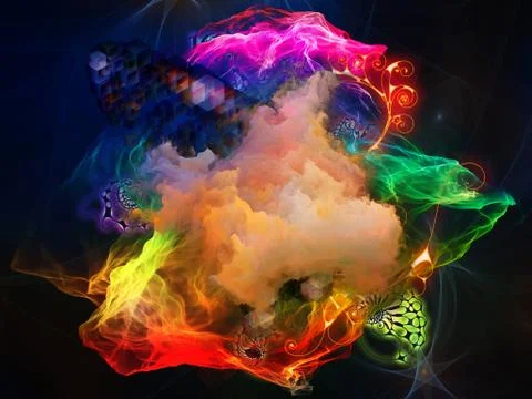 Depth of Math Visualization Stock Illustration