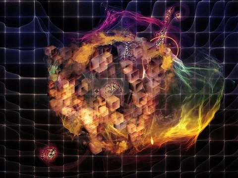 Depth of Math Visualization 스톡 일러스트