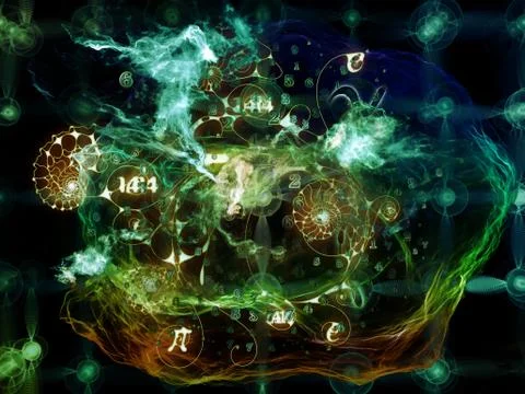 Depth of Math Visualization Stock Illustration