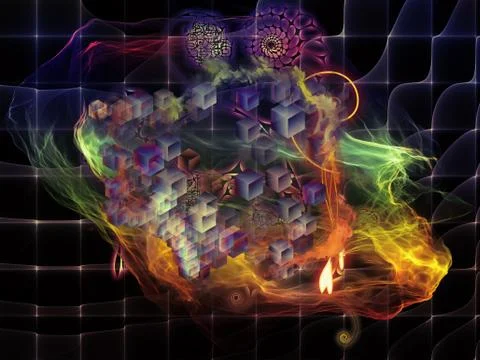 Depth of Math Visualization Stock Illustration