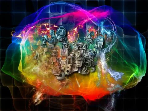 Depth of Math Visualization Stockillustratie