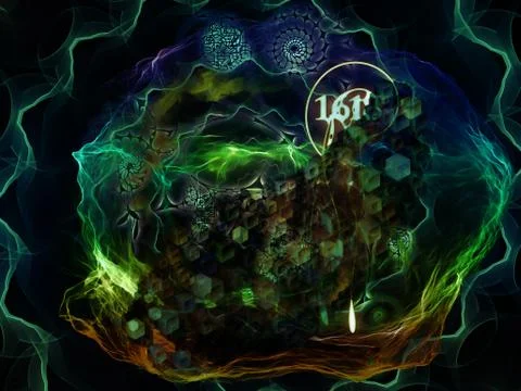 Depth of Math Visualization 스톡 일러스트