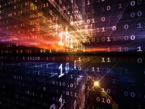 Depth of Numbers Stock Illustration