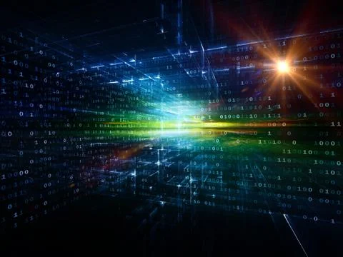 Depth of Numbers Stock Illustration