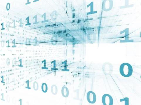 Depth of Numbers Stock Illustration