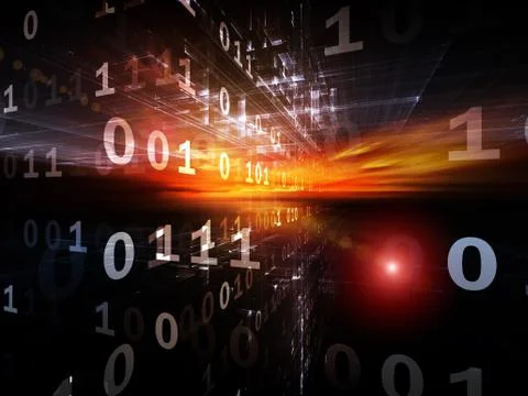 Depth of Numbers Stock Illustration