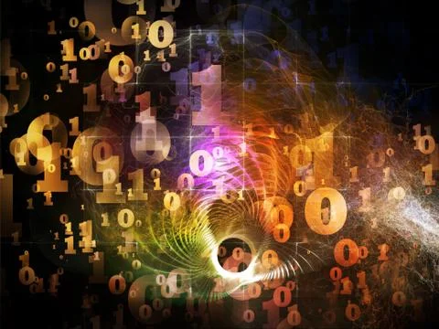 Depth of Numbers Stock Illustration