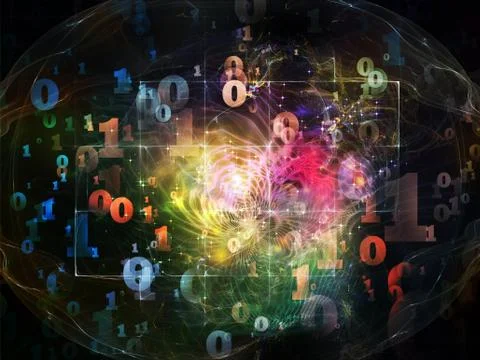 Depth of Numbers Stock Illustration